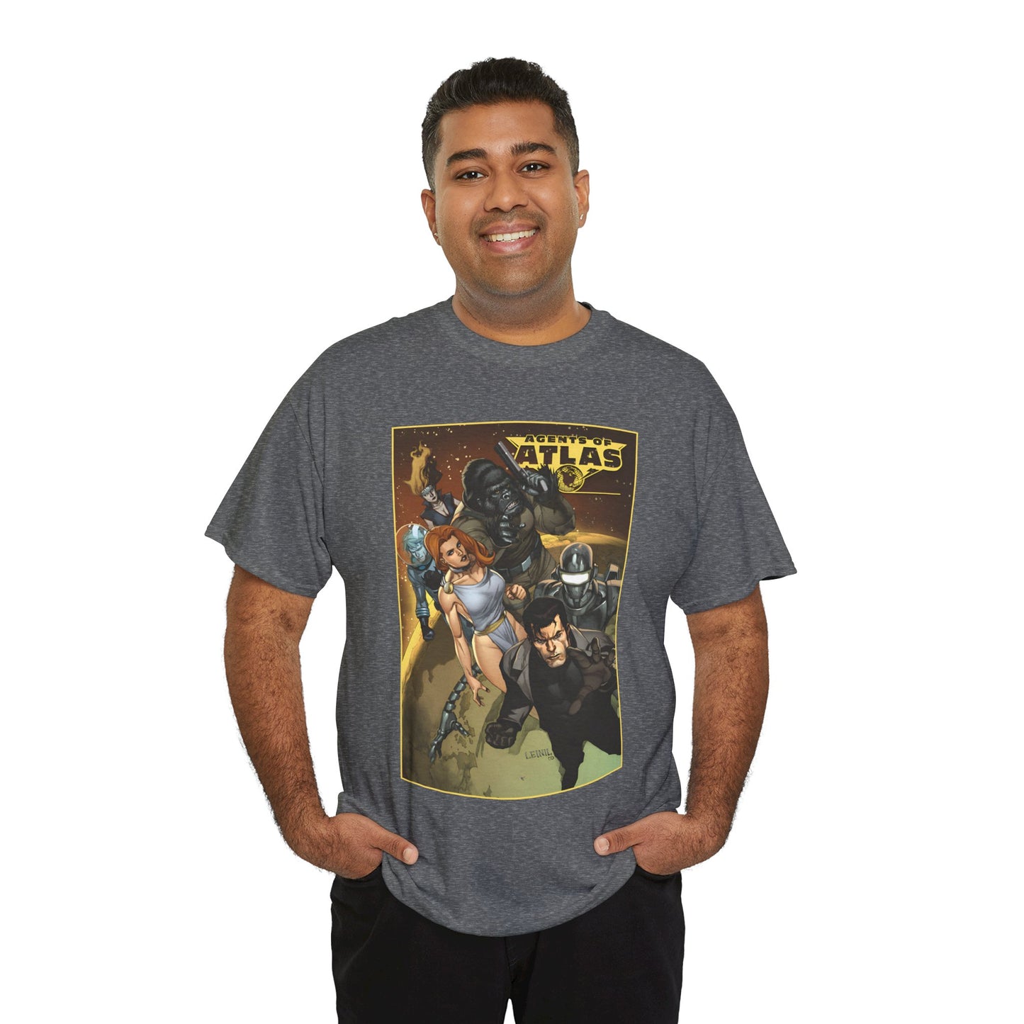 Agents of Atlas T-Shirt - FBI Agent Jimmy Woo, Marvel Boy, Venus, the Human Robot and Gorilla Man - Marvel Comics