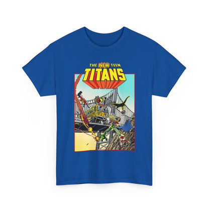 New Teen Titans T-Shirt - George Perez Promo Art - Wonder Girl, Cyborg, Raven, Starfire, Robin, Kid Flash, Changeling - DC Comics