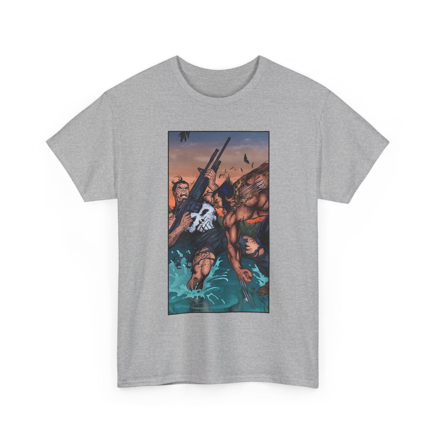 Wolverine Vs Punisher T-Shirt - Jim Lee Art - Marvel Comics