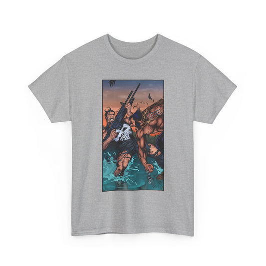 Wolverine Vs Punisher T-Shirt - Jim Lee Art - Marvel Comics