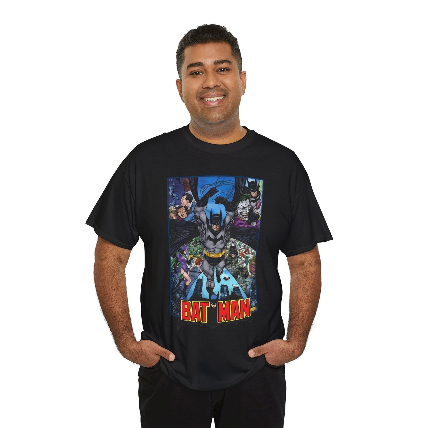 Batman T-Shirt - John Byrne Art - Joker, Catwoman, Poison Ivy - Caped Crusader - DC Comics