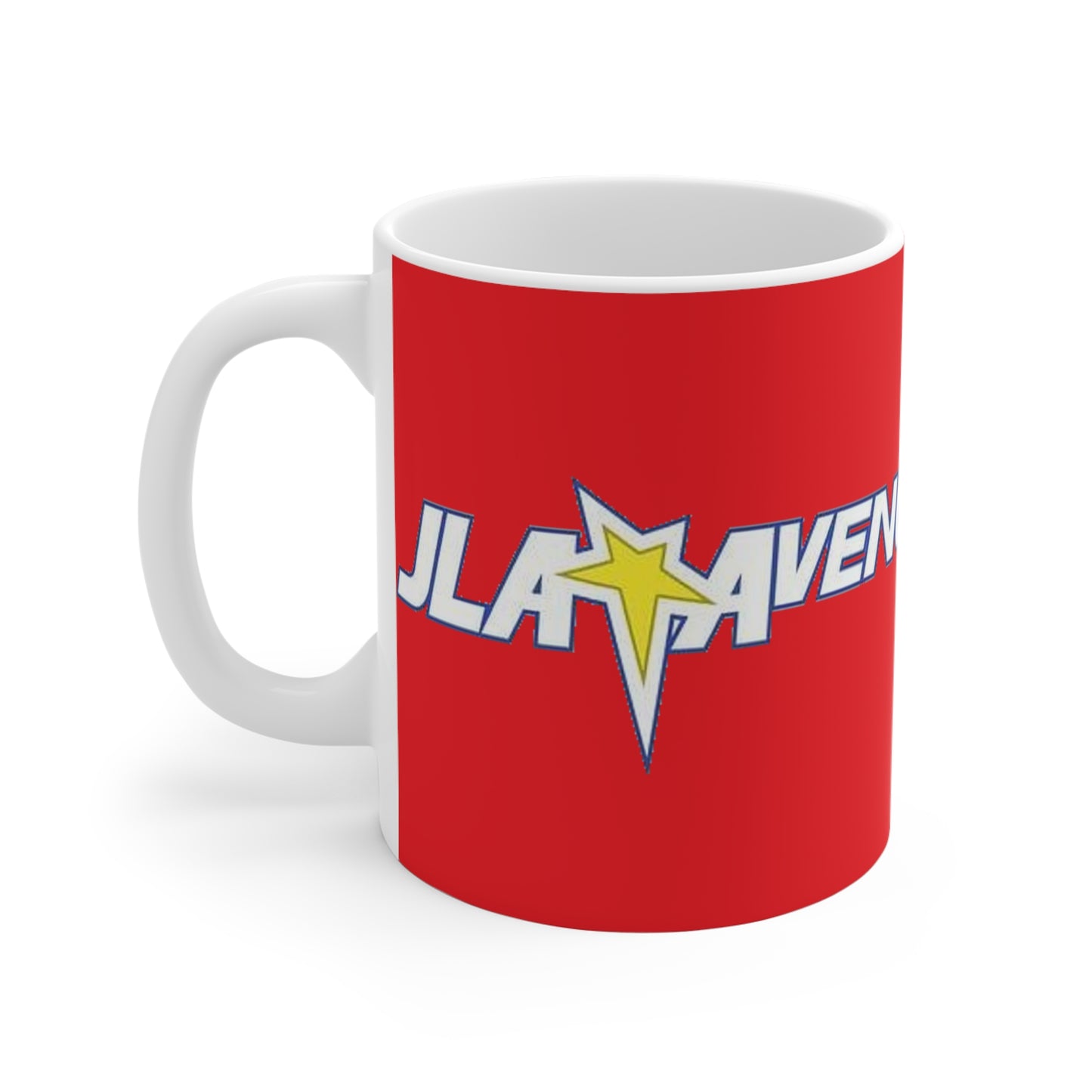 JLA/Avengers Coffee Mug, 11oz- George Perez Art - DC Comics/Marvel Comics Crossover - Superman, Thor, Iron Man, Batman