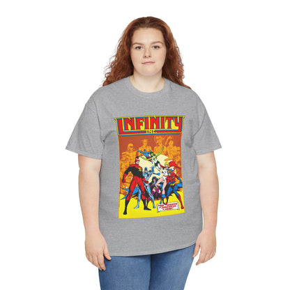 Infinity, Inc T-Shirt - Jerry Ordway Art - Silver Scarab, Huntress, Power Girl, Star-Spangled Kid, Fury, Jade - DC Comics - 1980s JSA Spin-Off Series
