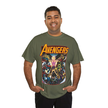 Avengers T-Shirt - George Perez Art - Korvac Saga - Guardians of the Galaxy - Thor, Captain America, Iron Man, Scarlet Witch, Vision, Wonder Man, Hawkeye - Marvel Comics
