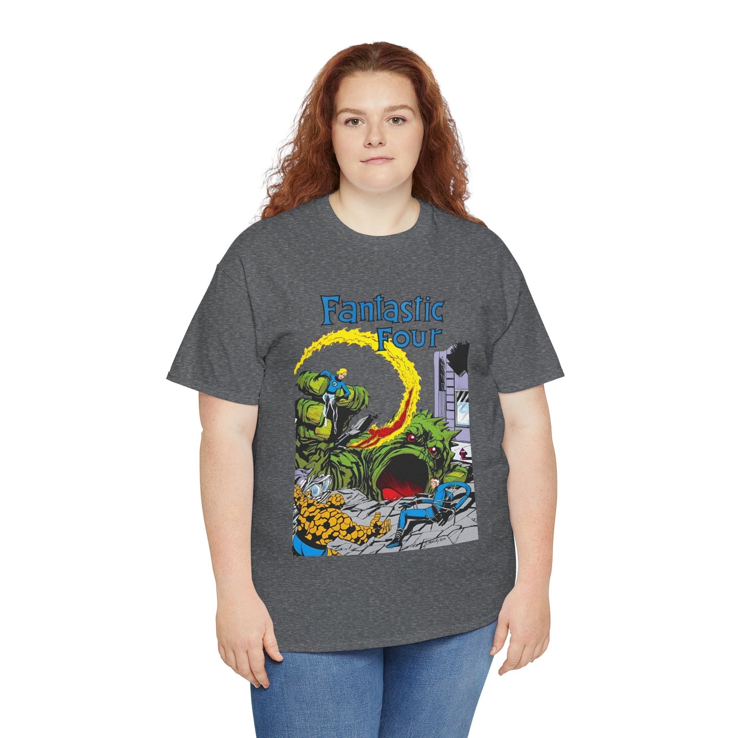 Fantastic Four T-Shirt - John Byrne Art - Cover to Issue #1 - Reed Richards, Invisible Woman, Human Torch, The Thing - Marvel Comics