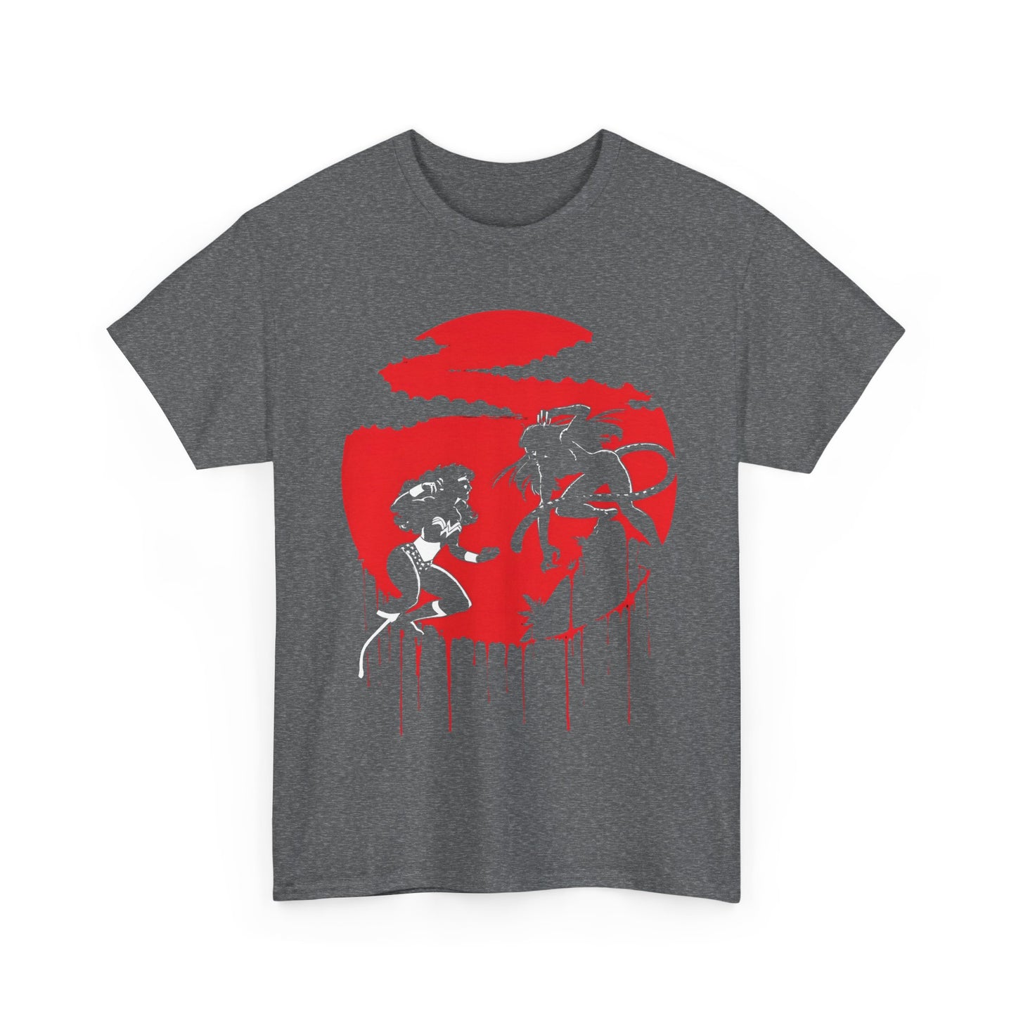 Wonder Woman Vs Cheetah T-Shirt - George Perez Art - Ultimate Blood Battle - DC Comics
