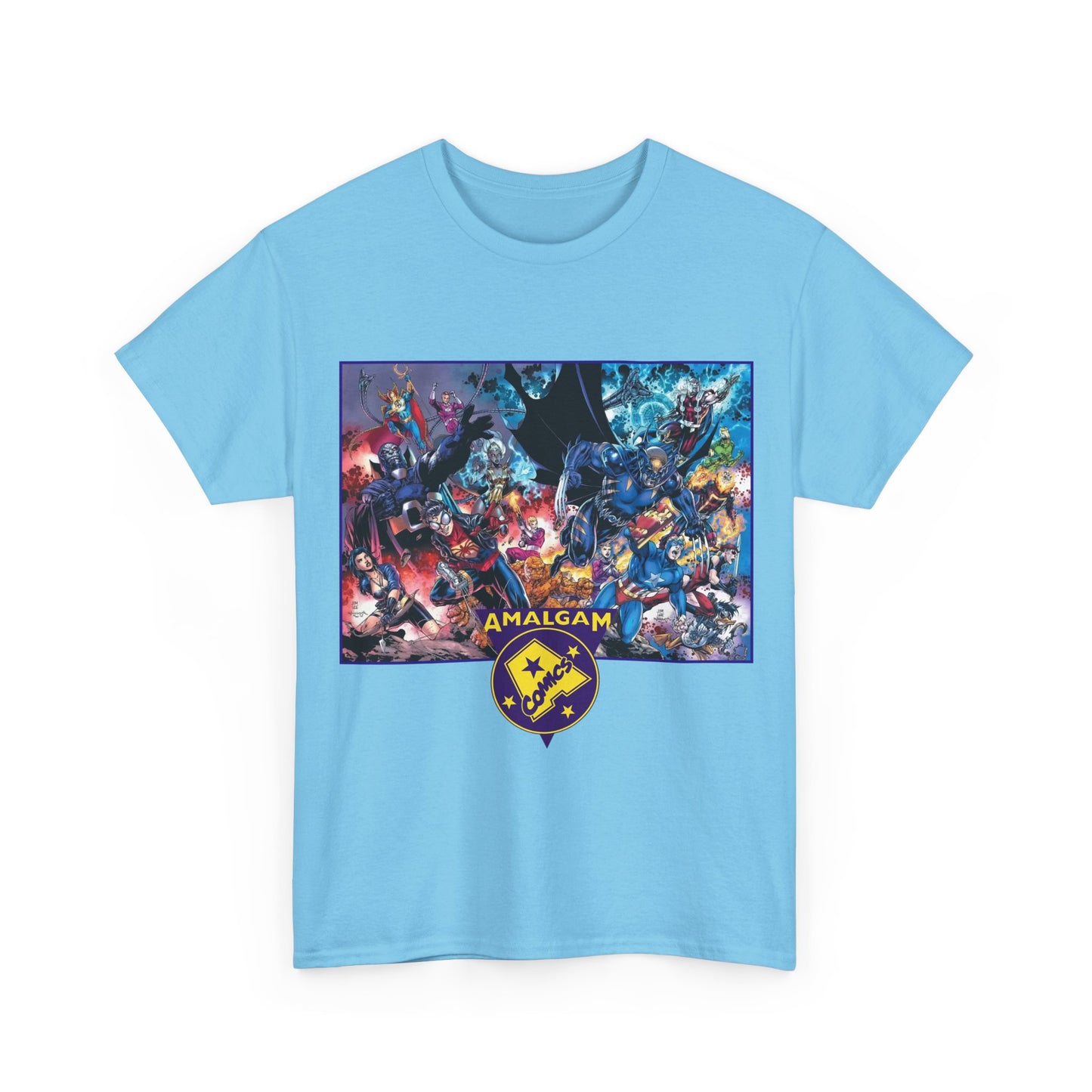 Amalgam T-Shirt - DC Vs Marvel Comics - 1990s - Jim Lee Art - Dark Claw, Amazon, Super Soldier, Spiderboy, Speed Demon