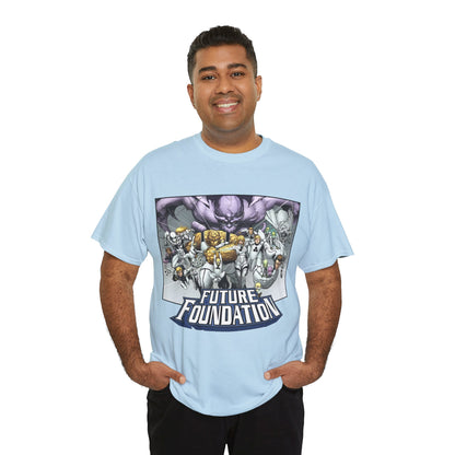 Future Foundation T-Shirt - Marko Djurdjevic Art - Spider-Man, Mr. Fantastic, Invisible Woman, The Thing, Dr. Doom, Bentley 23, Dragon Man, the Moloids - Marvel Comics