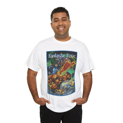 Fantastic Four T-Shirt - Jim Lee Art - The Thing, Human Torch, Reed Richards, Invisible Woman - Marvel Comics - Heroes Reborn