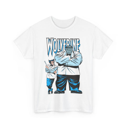 Wolverine & Hulk T-Shirt - Patch & Joe Fix-It - John Buscema Art - Logan in Madripoor - X-Men Character in Solo Adventure - Marvel Comics