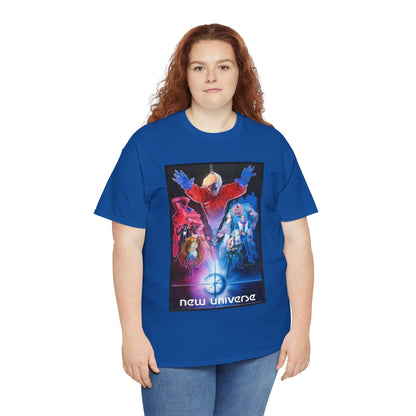 New Universe T-Shirt - Bill Sienkiewicz Art - Star Brand, Night Mask, Justice, DP7, Psi-Force, Kickers Inc - Marvel Comics