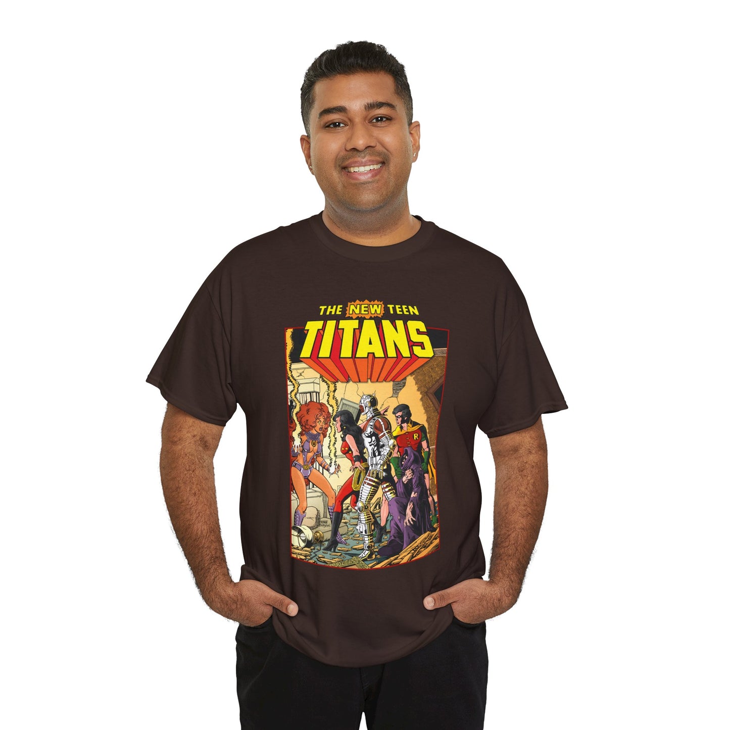 New Teen Titans T-Shirt - George Perez Art - #16 Cover - Wonder Girl, Robin, Starfire - DC Comics
