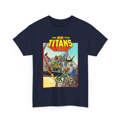 New Teen Titans T-Shirt - George Perez Promo Art - Wonder Girl, Cyborg, Raven, Starfire, Robin, Kid Flash, Changeling - DC Comics