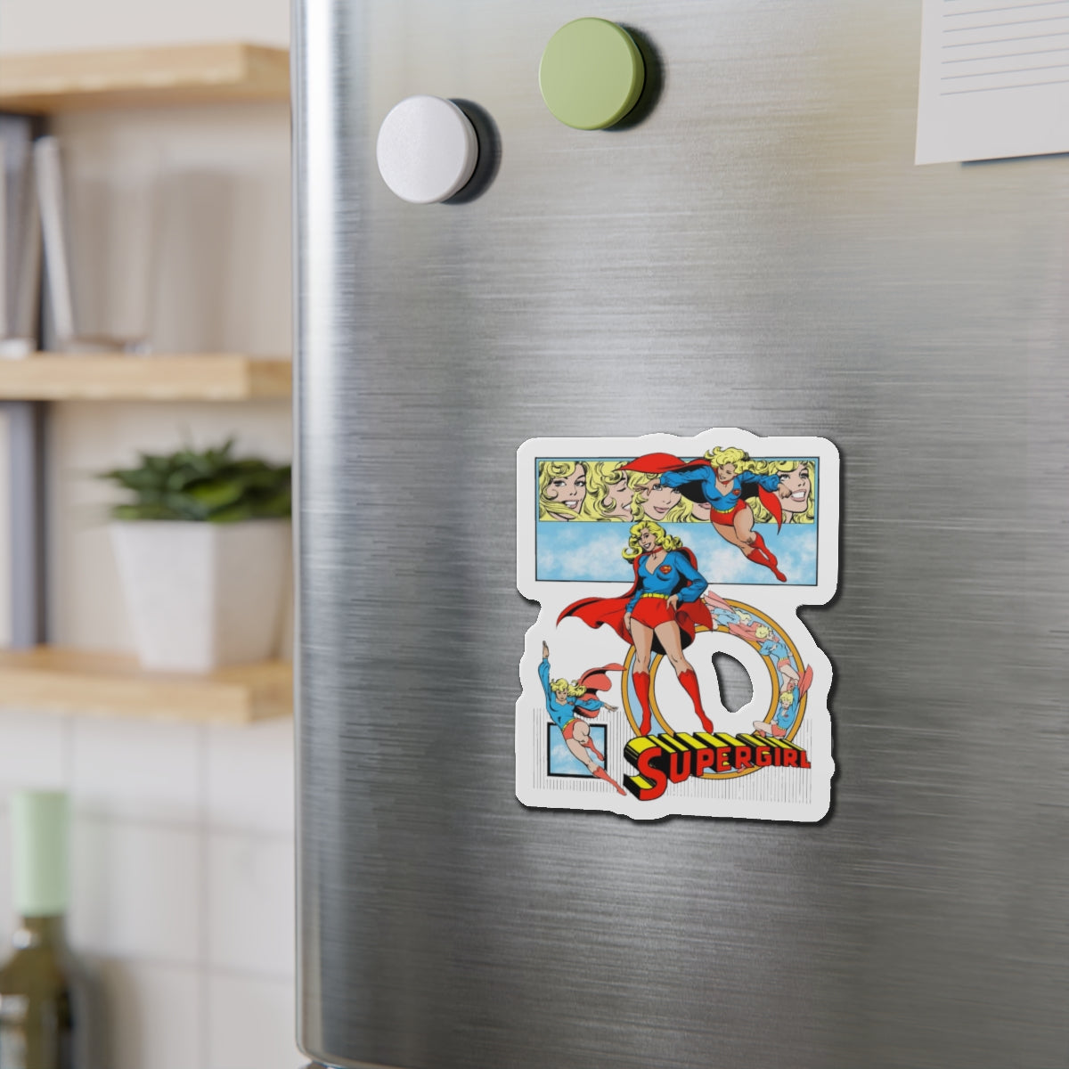 Supergirl Die-Cut Magnet - José Luis García-López Art - DC Comics Style Guide - Maid of Might - Kara from Krypton - Superman's Cousin - 3", 4", 5", 6"