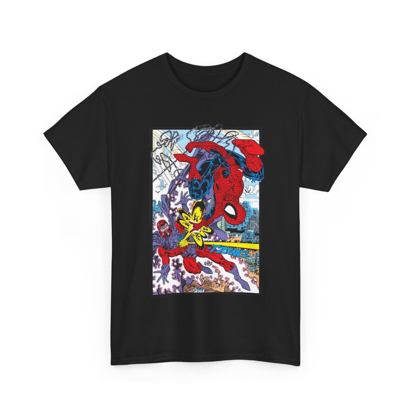 Spider-Man Vs Magneto T-Shirt - Erik Larsen Art - Marvel Comics