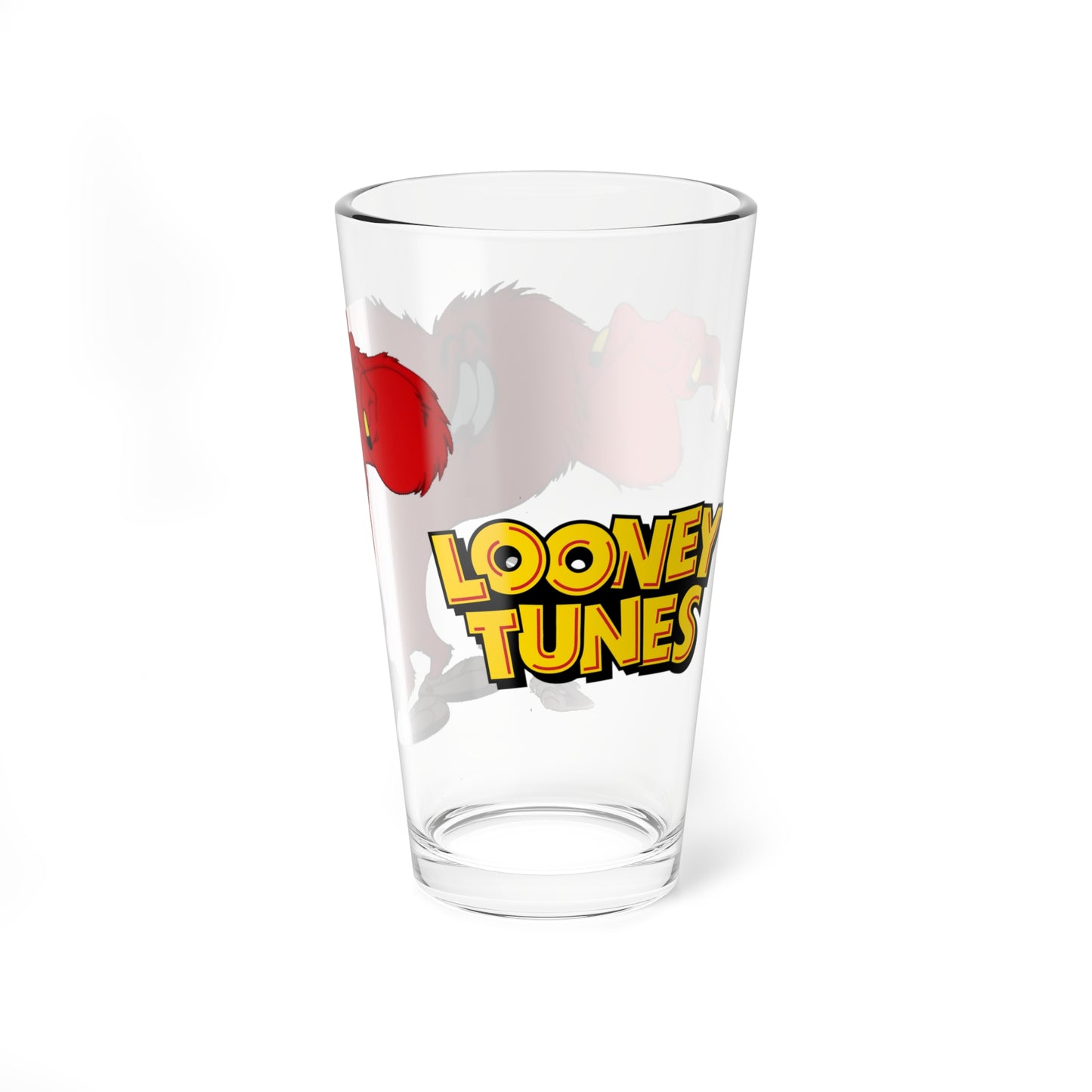 Gossamer & Bugs Bunny Pint Glass, 16oz - Looney Tunes Red Monster - Classic Cartoon Art - Retro Animation