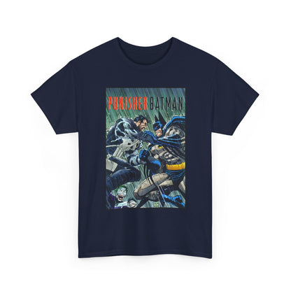 Punisher/Batman T-Shirt - John Romita Jr Art - Deadly Knights, Joker - DC Comics/Marvel Comics