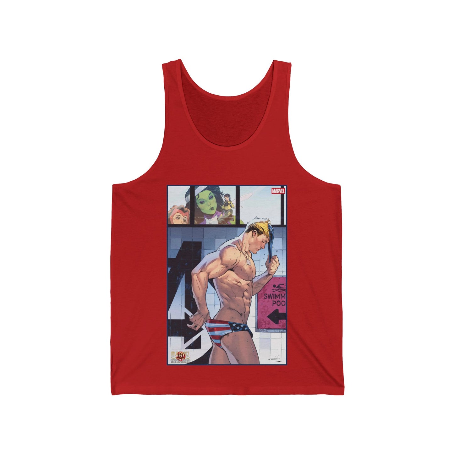 Captain America Swimsuit Jersey Tank