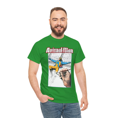 Animal Man T-Shirt - Brian Bolland Art - Buddy Baker - DC Comics, Vertigo Comics 1980s Series - Grant Morrison Stories