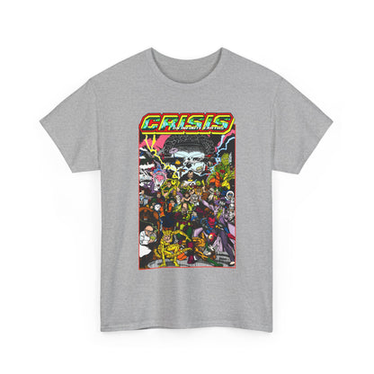 Crisis on Infinite Earths T-Shirt - DC Comics - George Perez Art - Joker, Lex Luthor, Cheetah, Solomon Grundy, Black Adam, Deathstroke, Validus - #9 Cover - DC Comics