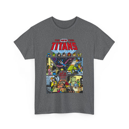 New Teen Titans T-Shirt - George Perez Art - #8 Cover - A Day in the Life - Robin, Wonder Girl, Cyborg, Starfire, Raven, Changeling, Kid Flash - DC Comics
