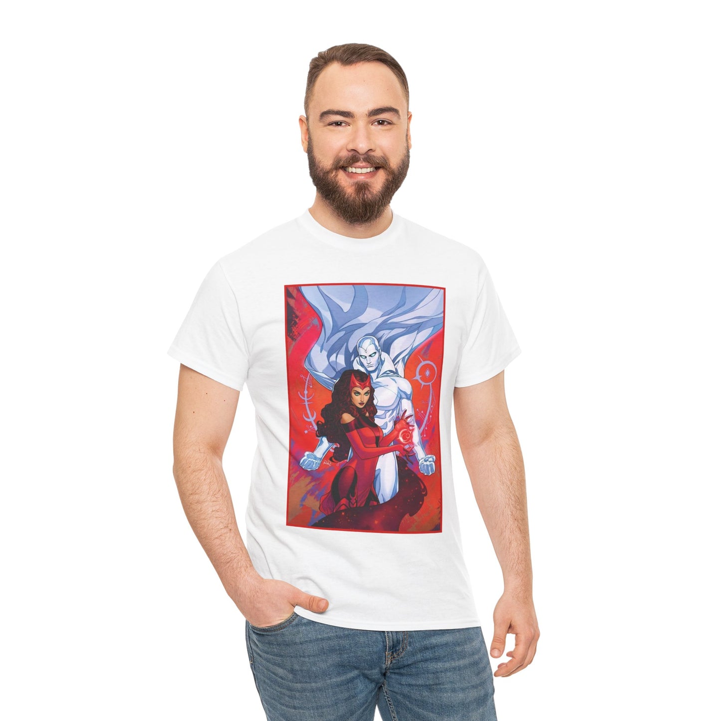 Scarlet Witch & Vision T-Shirt - Russell Dauterman Art - Avengers Members - Marvel Comics
