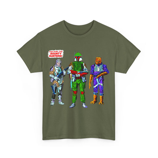 Boba Fett, Bossk, Dengar T-Shirt - Star Wars Bounty Hunters from Empire Strikes Back - Marvel Comics 1980s Art - Alternate Colors