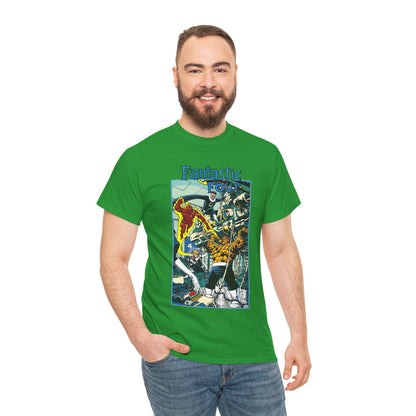 Fantastic Four T-Shirt - George Perez Art - Reed Richards, Invisible Woman, Human Torch, The Thing - Marvel Comics