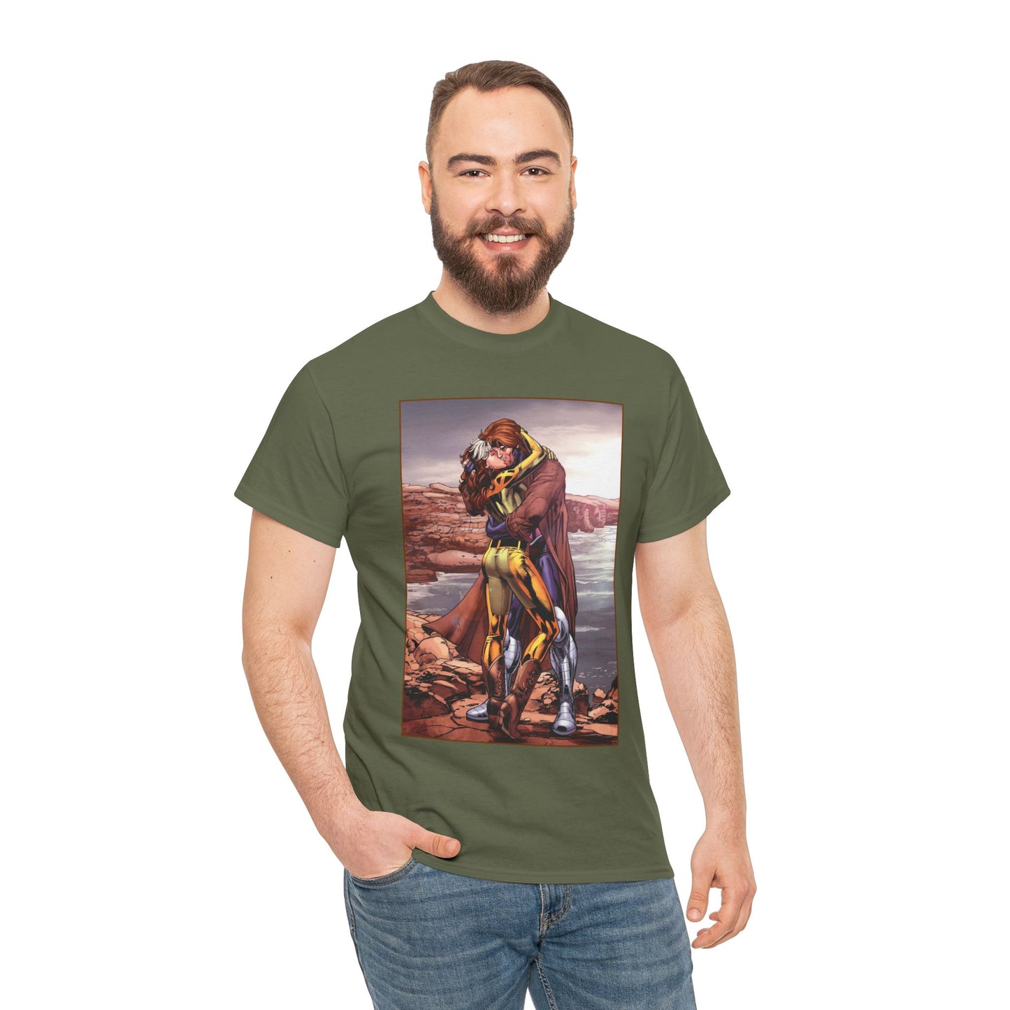 Gambit & Rogue T-Shirt - Scot Eaton Art - "Romy" - Popular X-Men Members - Marvel Comics