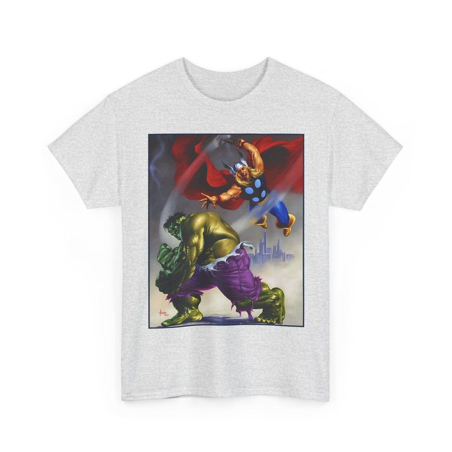 Incredible Hulk & Thor T-Shirt - Joe Jusko Art - Marvel Comics