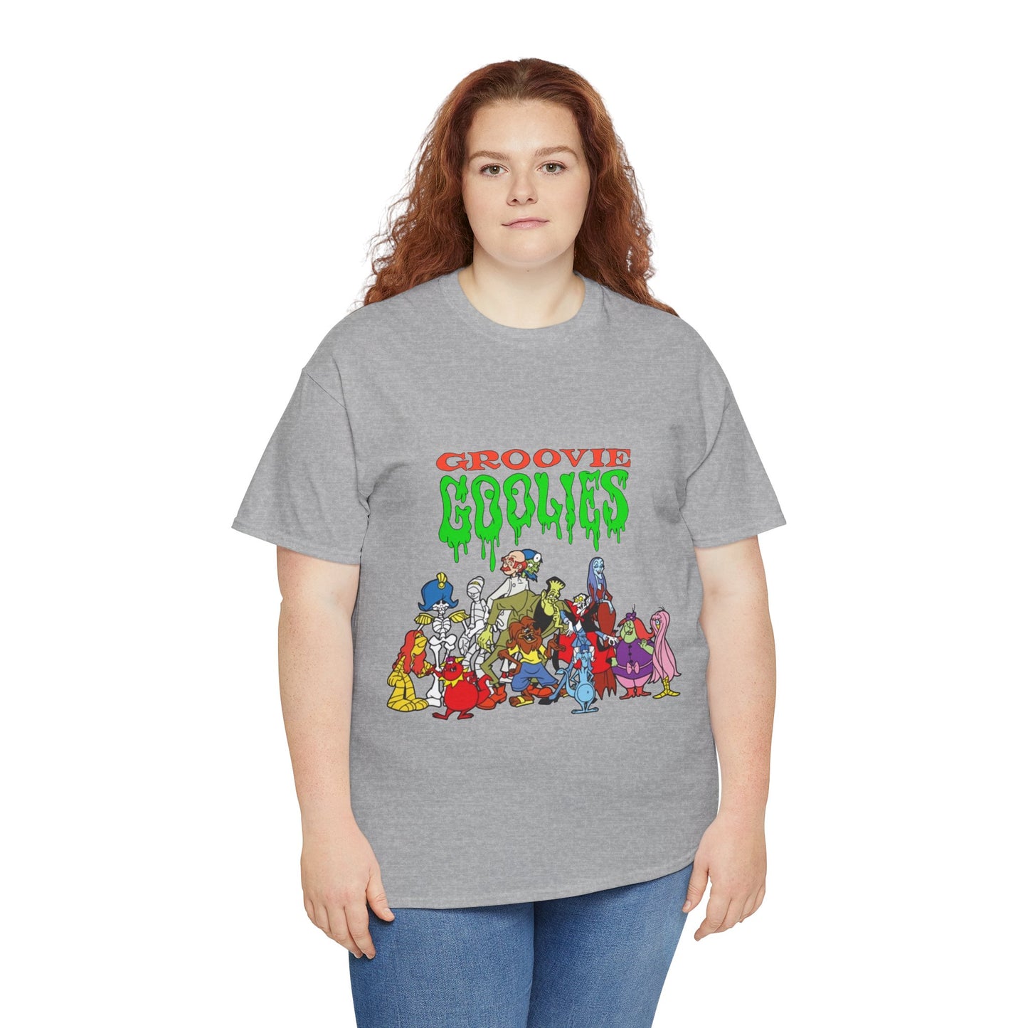 Groovie Goolies T-Shirt - The Monster Trio (Drac, Frankie, Wolfie) - Hagatha, Bella La Ghostly, Boneapart, Mummy - Horrible Hall on Horrible Drive - Filmation Cartoon