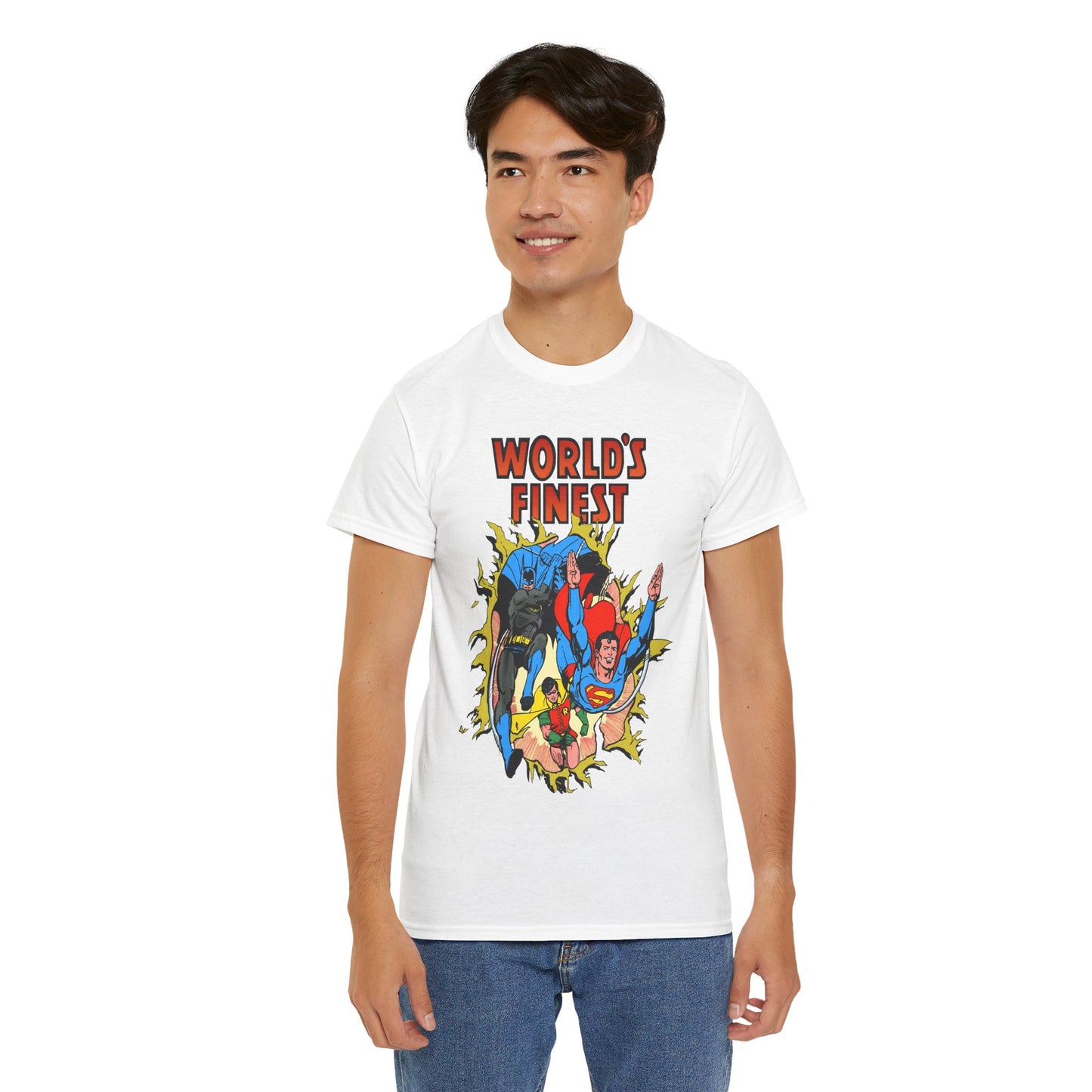 World's Finest T-Shirt - George Perez Art - Superman, Batman, Robin - DC Comics