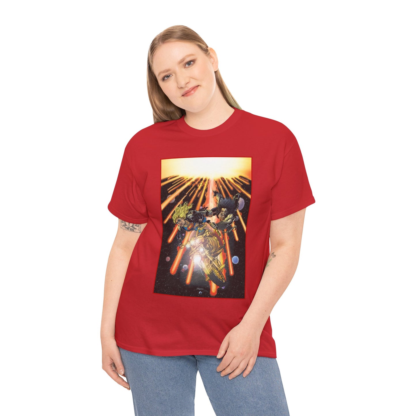 Supergirl & Lobo T-Shirt - George Perez Art - Brave and the Bold #4 Cover Art - 2026 Movie with Milly Alcock and Jason Momoa - DC Comics