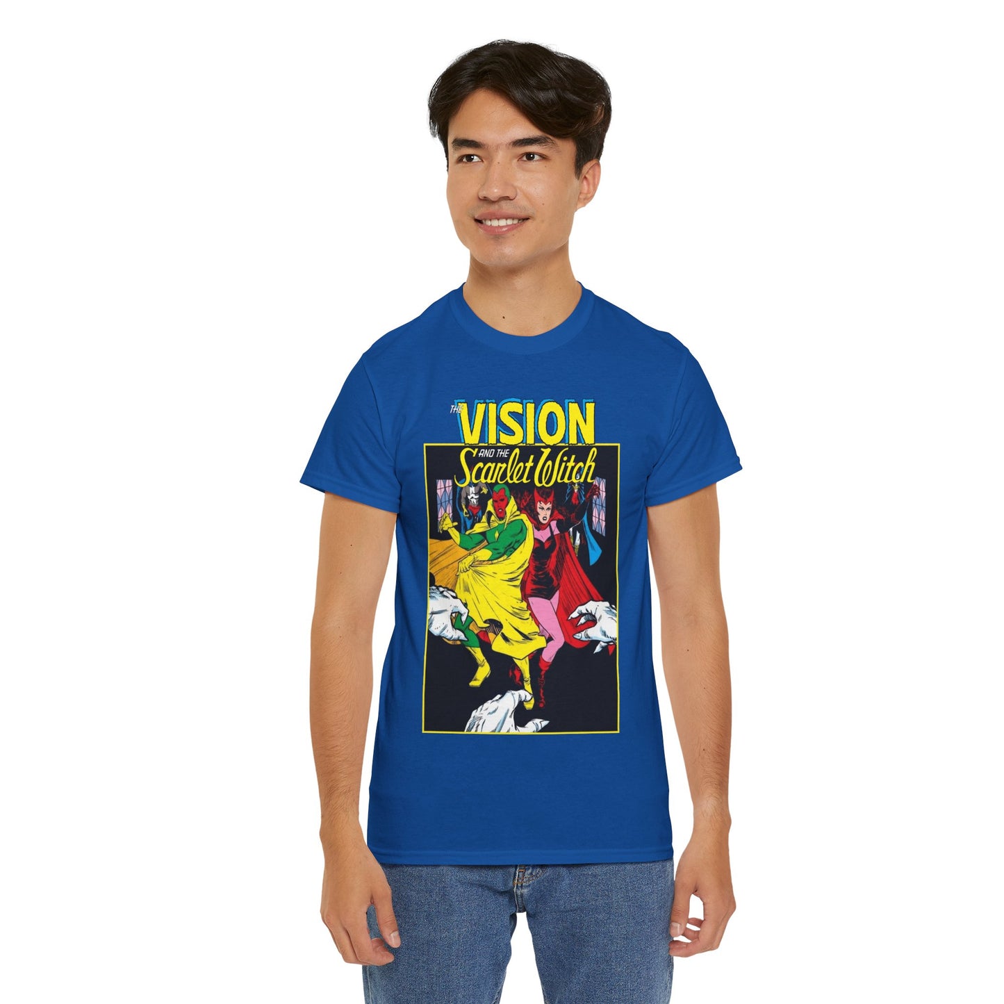 Vision & Scarlet Witch T-Shirt - Avengers Members - 1985 Cover Art - Marvel Comics