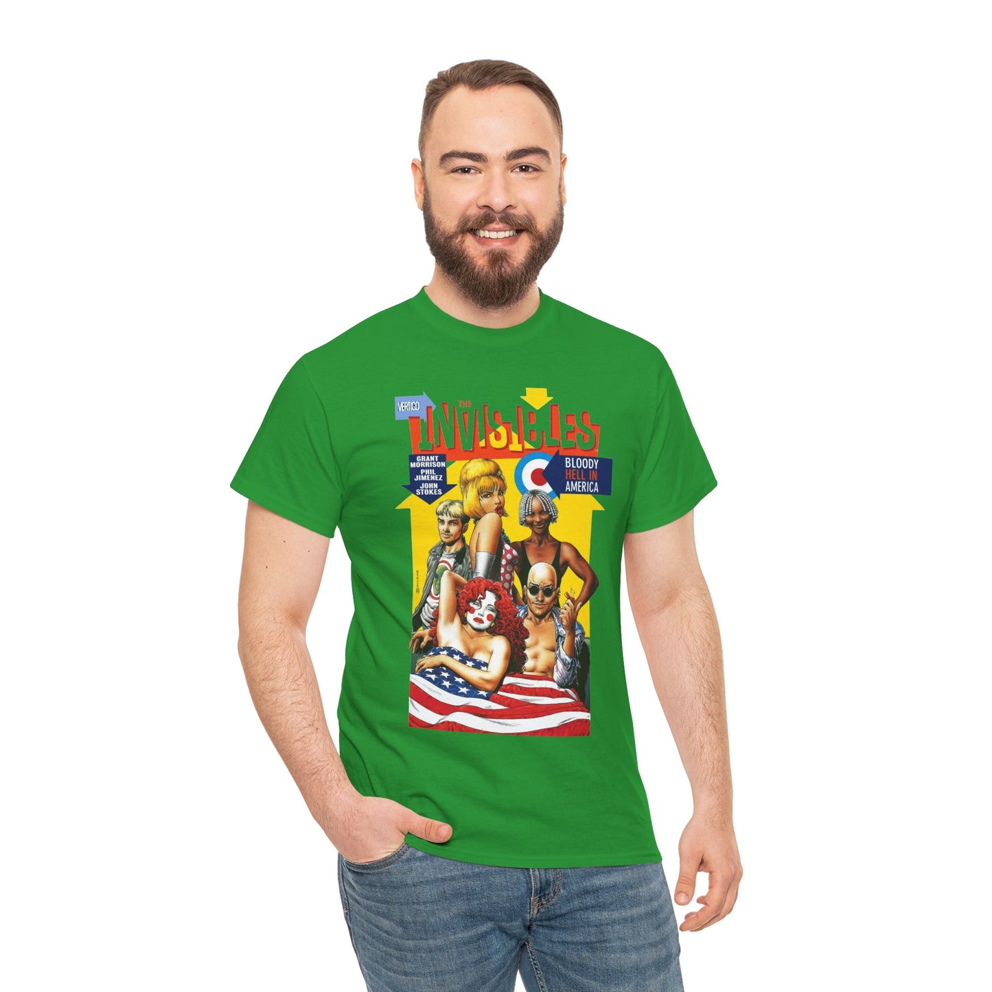 Invisibles: Bloody Hell in America T-Shirt - Brian Bolland Art - DC/Vertigo Comics