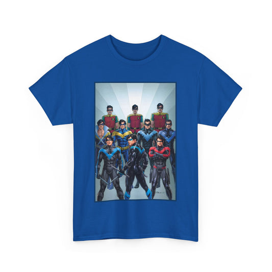 Nightwing Through the Ages T-Shirt - Nicola Scott Art - Dick Grayson, Robin the Boy Wonder - Batman Sidekick - New Teen Titans Leader - DC Comics