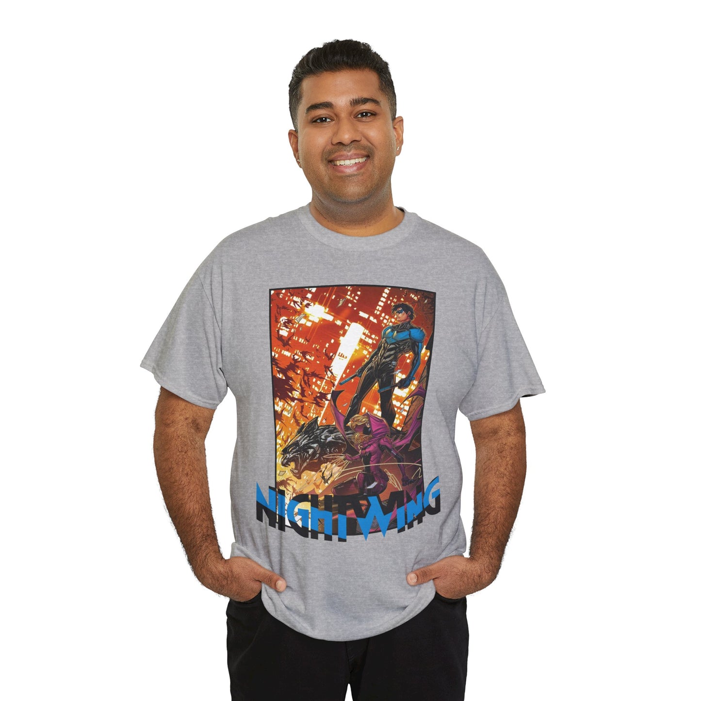 Nightwing & Spoiler T-Shirt - Jonboy Meyers Art - Gotham City & Bludhaven - DC Comics