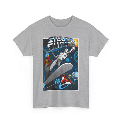 Silver Surfer T-Shirt - With Adam Warlock & Captain Marvel - Norrin Radd - Former Herald of Galactus - Fantastic Four Ally - Marvel Comics