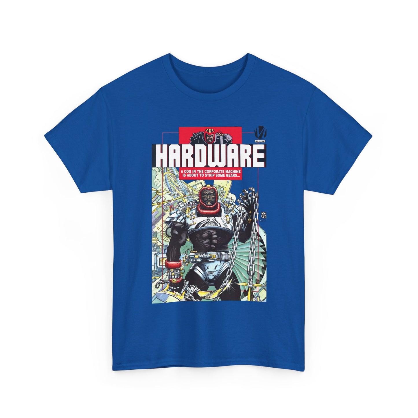 Hardware T-Shirt - Denys Cowan Art - Curtis Metcalf Vs Edwin Alva - Milestone Media - DC Comics
