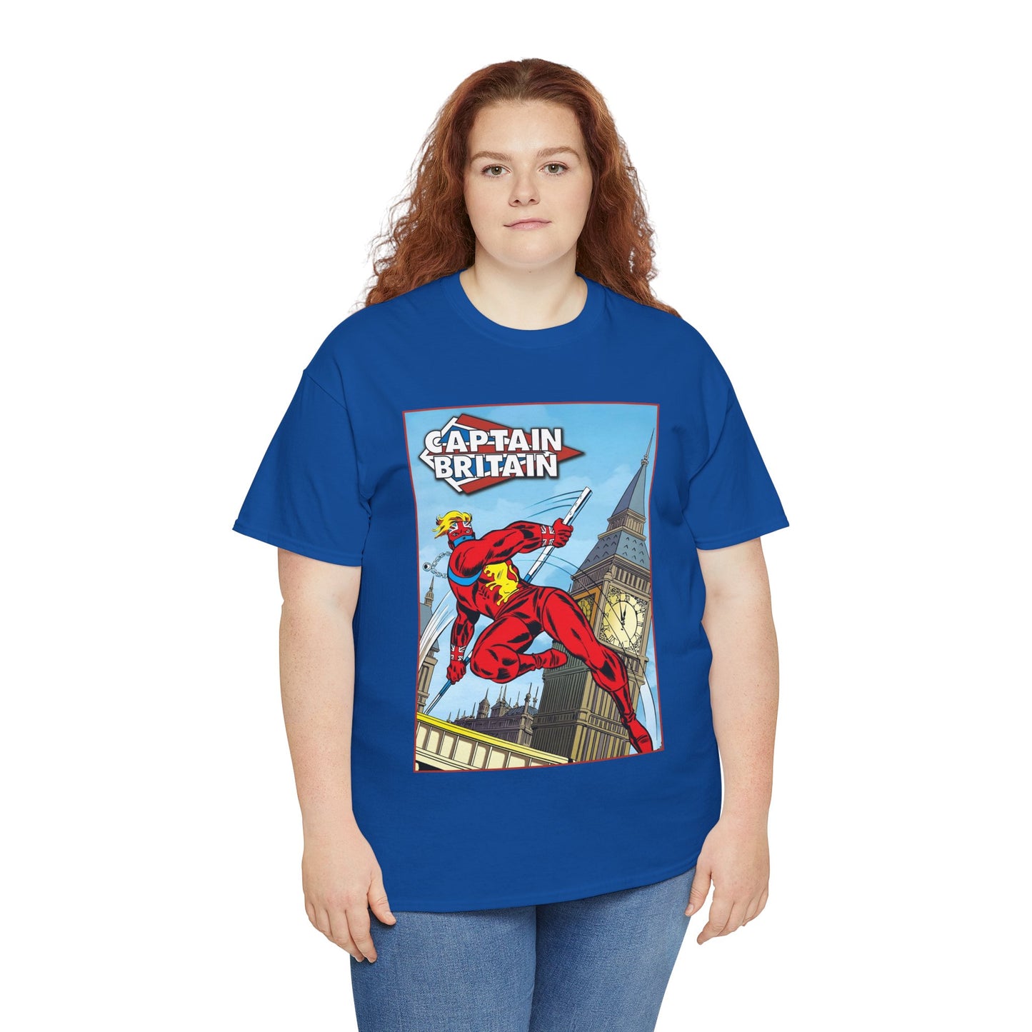Captain Britain T-Shirt - Ron Wilson Art - Brian Braddock - Marvel UK Series - Chris Claremont Stories - Marvel Comics