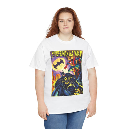 Batman/Spider-Man Shirt - Mark Bagley Art - DC Comics/Marvel Comics Cross-Over From the 1990s