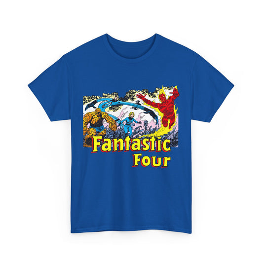 Fantastic Four T-Shirt - John Byrne Art - Reed Richards, Invisible Woman, Human Torch, The Thing - Marvel Comics