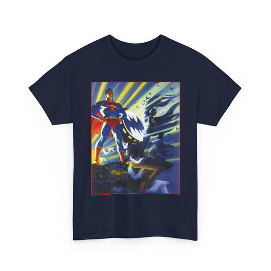 Superman & Batman T-Shirt - Steve Rude Art - The Dark Knight Detective & The Man of Steel - World's Finest - DC Comics