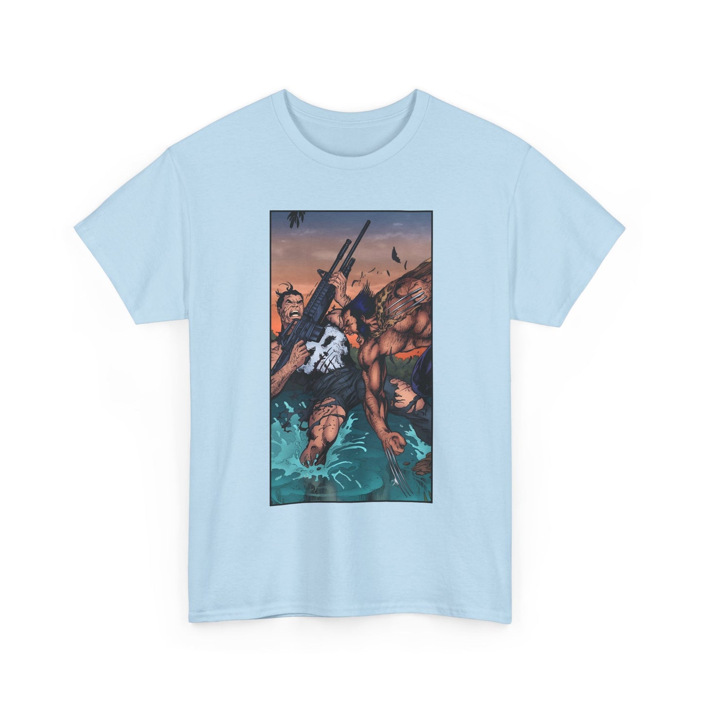 Wolverine Vs Punisher T-Shirt - Jim Lee Art - Marvel Comics