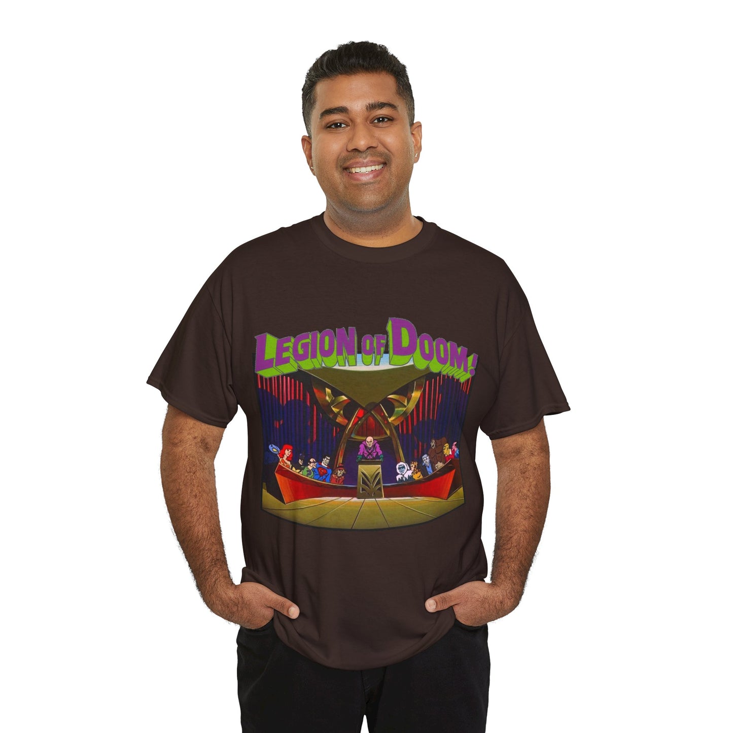 Legion of Doom T-Shirt - Super Friends Cartoon - Lex Luthor, Grodd, Brainiac, Giganta, Riddler, Bizarro, Scarecrow, Hanna-Barbera Animation