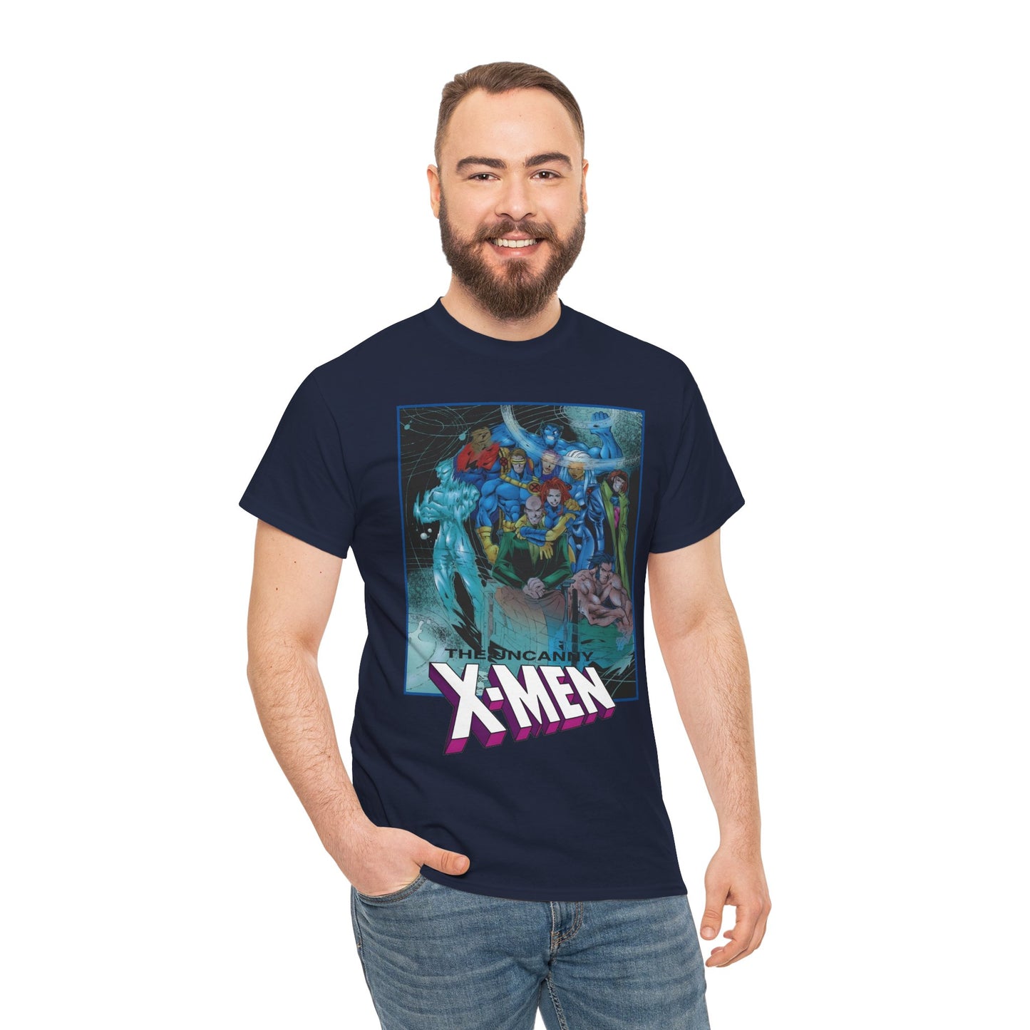 Uncanny X-Men T-Shirt - Joe Madureira Art - #337 Cover Art - Cyclops, Gambit, Wolverine, Storm, Iceman, Professor X - Marvel Comics