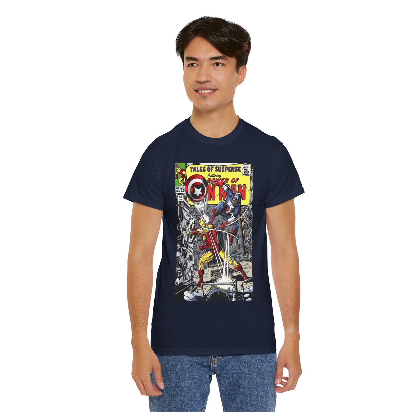 Tales of Suspense T-Shirt - George Perez #58 Cover Homage Art - Captain America & Iron Man - Marvel Comics