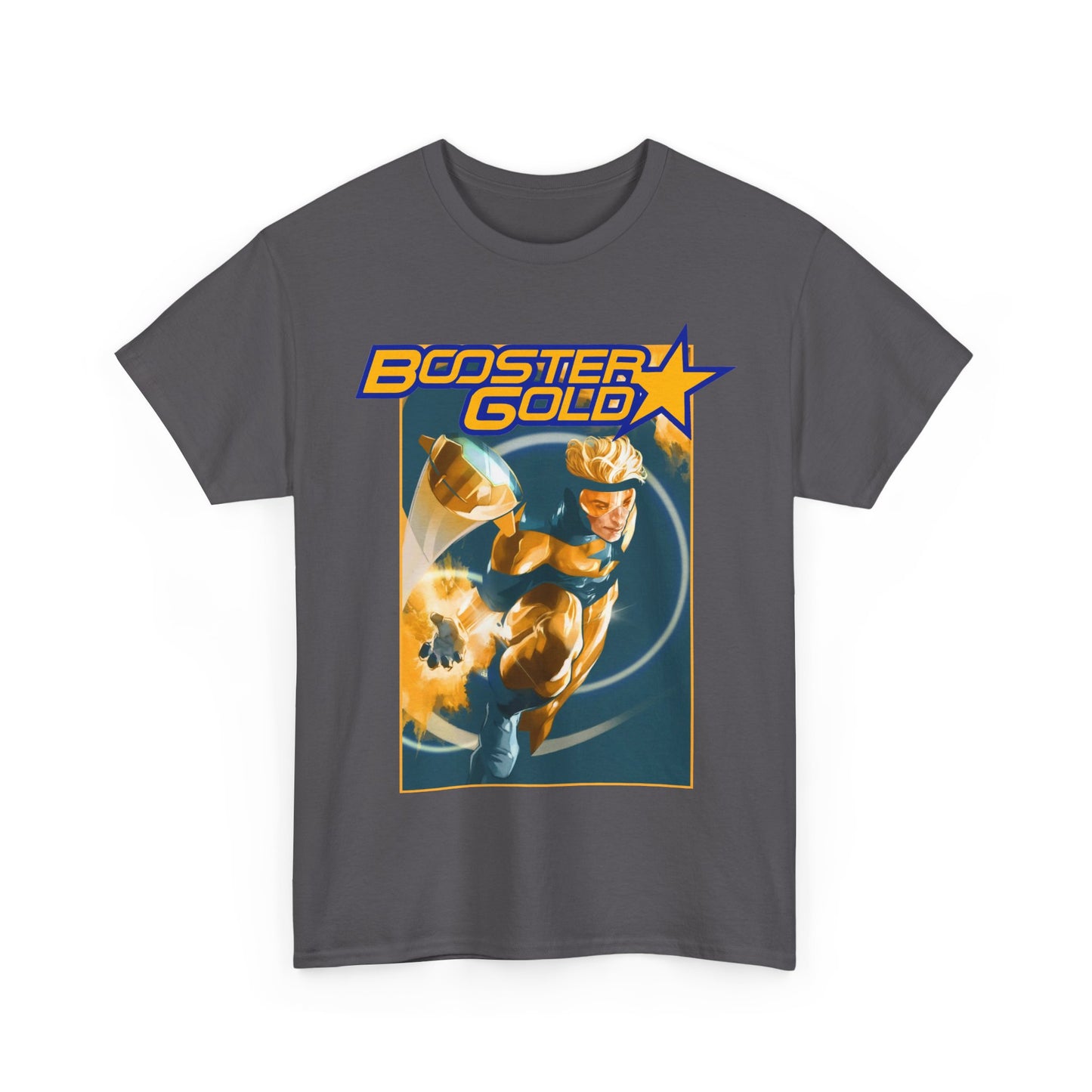 Booster Gold T-Shirt - Don Aguillo Art - Justice League: The Omega Act - DC Comics