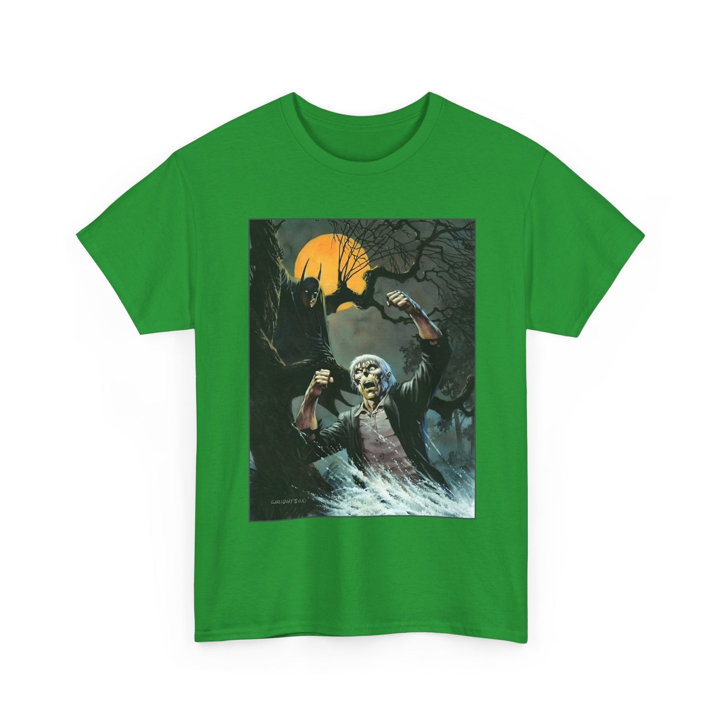 Solomon Grundy T-Shirt - Bernie Wrightson Art - Batman Watching From the Trees - DC Comics