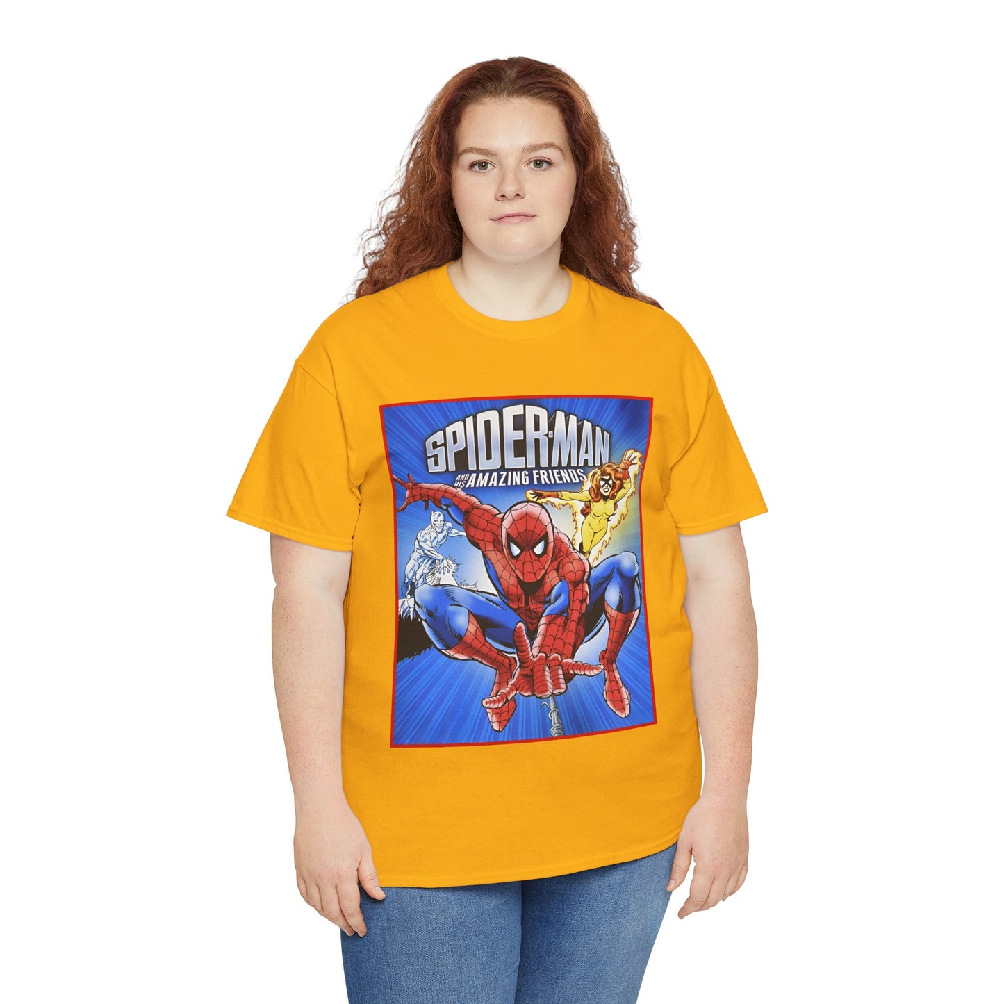 Spider-Man & His Amazing Friends T-Shirt - Firestar, Iceman - Popular 1980s Saturday Morning Cartoon - Marvel Comics